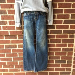 BKE Stella 7# rise flared denim pants